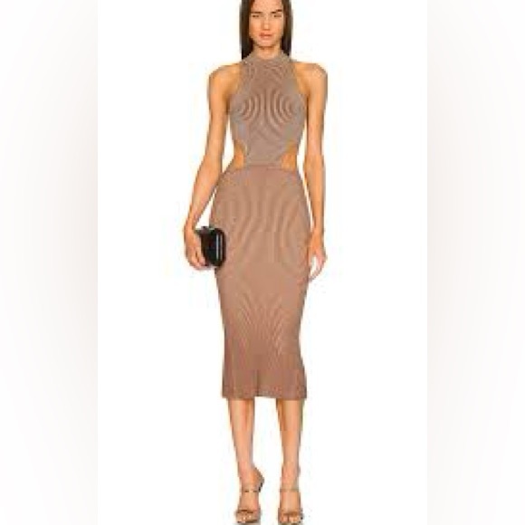 Michael Costello x Revolve Lenora Midi Ribbed Dress - Picture 1 of 9